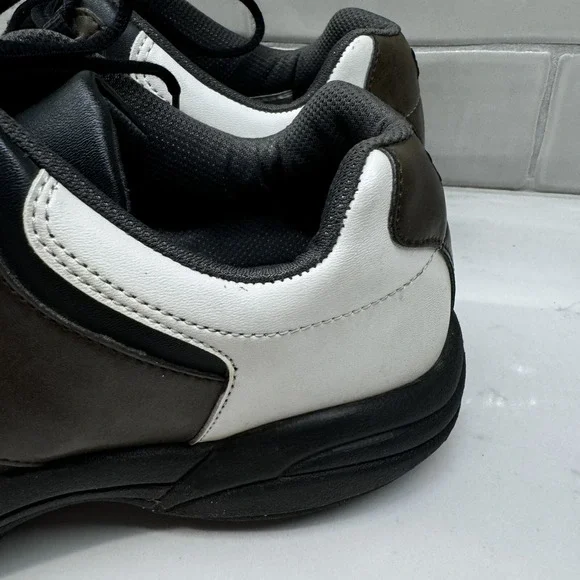 Footjoy Greenjoys Mens‎ 10.5 M Golf Shoes White Brown Saddle - Picture 6 of 15